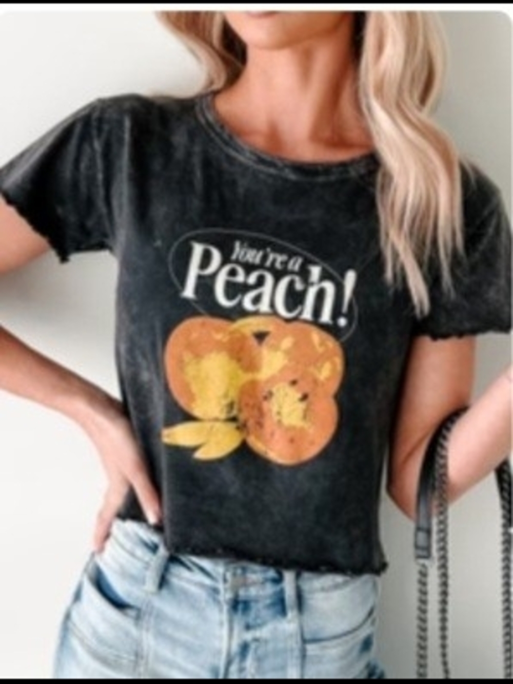 You're a Peach! Black Graphic Tee
